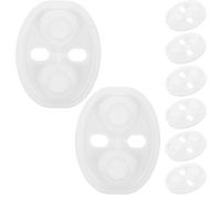 SHERCHPRY 8Pcs White Silicone Car Door Latch Covers with Silent Shock Absorption and Anti-Vibration Protection Pads, Automotive Door Lock Protective Covers for Cars, Suvs, and Trucks