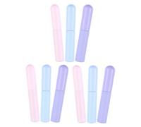 SHERCHPRY 9 Pcs Silicone Lip Brush Set with Protective Caps for Lipstick and Concealer Versatile Makeup Applicators for Easy Blending Travel Friendly Design for Go Touch Ups