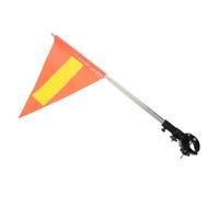 SHERCHPRY Adjustable 1.6M Telescopic Pole Stroller Safety Flag with Reflective Orange Triangle Warning Flag for Bike Trailer and Mobility Scooter Safety