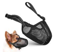 SHERCHPRY Adjustable Soft Fabric Dog Muzzle for Medium Dogs Size L with Bite Prevention and Breathable Design, for Visits the Vet and Grooming Sessions