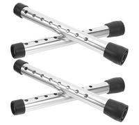 SHERCHPRY Adjustable Walker Replacement Legs Walker Replacement Parts 2 Pairs with 8-Level Height Aluminium Tubes Rubber Tips Lightweight, Universal Fit for Seniors and Patients at Home
