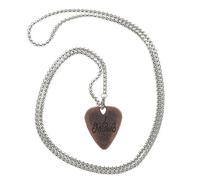 SHERCHPRY Adorable Guitar Shaped Zine Pendant with Rope Durable Bass Pick Necklace for Guitarists Portable Music Instrument Accessory Golden Color Random Color