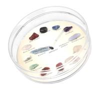 SHERCHPRY Agate Wall Clock Mineral Stone Decor Natural Polished Crystal Clock Irregular Stone Ornament for Science Education and Classroom Decoration