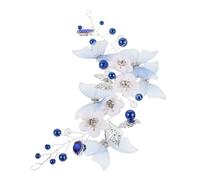 SHERCHPRY Ancient Style Pearl Headdress Bridal Butterfly Rhinestone Headband for Wedding Chinese Style Hairpin Hair Jewelry for Ceremony