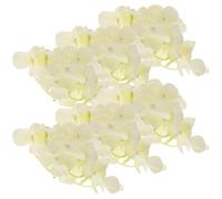 SHERCHPRY Artificial Hydrangea Flower Heads Handicrafts Supplies Silk Cloth Material 6pcs White Faux Hydrangeas Vivid and Easy to Use for Vase Decoration and Shopping Mall Decoration