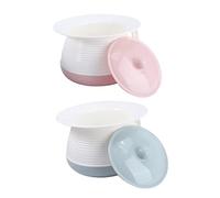 SHERCHPRY Baby Urinal Bucket and Spittoon with Lid for Babies, Non-Skid Handle, Thickened Portable Chamber Pot, 2pcs Red and Blue Set, Suitable for Night Use and Travel