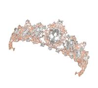SHERCHPRY Baroque Bride Crown Rose Gold and Silver Elegant Wedding Headdress for Women Stunning Photography Accessories for Special Events and Parties