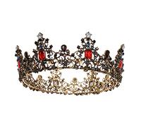 SHERCHPRY Baroque Style Rhinestone Women Crown Headdress Durable Wedding Tiara for Brides Bridesmaids Prom Birthday Celebration Accessories
