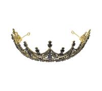 SHERCHPRY Black Rhinestone Bridal Tiara Crown, Large Half-Circle Princess Wedding Headband for Brides and, Lightweight Decorative Hair Accessory for Romantic Ceremonies