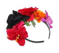 SHERCHPRY Boho Floral Crown Headband with Realistic Fabric Flowers Comfortable Lightweight Bridal Hair Wreath for Women Bridesmaids at Hawaiian Parties Weddings Festivals and Cosplay