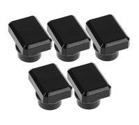 SHERCHPRY Bottle with Unique Design Caps Lid 5pcs Perfume Plastic Black Replacement Covers with 15mm Thread, Leak-preventing and Easy to Use round Shape for Travel and Parties