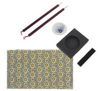 SHERCHPRY Calligraphy Including with Beginners Complete Set Tools Chinese-style Brushes, Ink Stone, Paper and Elegant Box Design Handwriting and Painting Practice