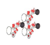 SHERCHPRY Canada Canadian National Flag Keyring 3PCS Canada Maple Leaf Charm Key Rings Key Holder for Canada Day Games Bag Dekoration, Picture 1, 11 * 3CM