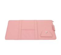 SHERCHPRY Car Sun Visor Clip for Sunglasses and Cards Zipper Visor Organizer Pouch Fake Material for Auto Interior Storage