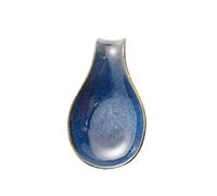 SHERCHPRY Ceramic Spoon Rest Blue for Kitchen Counter Large Spoon Holder for Cutlery and Utensil Rest Ceramic Tray for Home Restaurant Stove Top Use