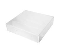 SHERCHPRY Clear Countertop Makeup Organizer with Dividers for Lipsticks Skincare Perfume Essential Oils Transparent Beauty Product Storage Box for Vanity and Desk