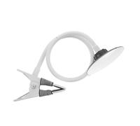 SHERCHPRY Clip-On Desk Vanity Mirror with Convex Security Lens, Anti-Peep Makeup Mirror for Office and Laptop Monitor, White Round Stand, Rear View Protection for Personal Privacy