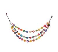 SHERCHPRY Colorful Bead Necklace Artisan Crafted Coconut Shell Bead Jewelry Unique Retro Aesthetic Long Necklace for Women and Versatile Fashion Accessory