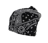 SHERCHPRY Cotton Headscarf Cashew Pattern for Men and Women, Comfortable Fashion Sun Headwear, Black Color, for Outdoor Decoration and Wind Protection