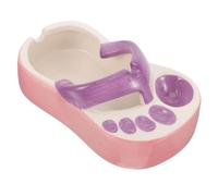 SHERCHPRY Creative Ceramic Slipper Ashtray Compact Lightweight Ash Holder for Indoor Use Novelty Ash Container for Home Bar Office Desktop Decor