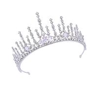 SHERCHPRY Crown Tiara Shiny Crystal Bride Wedding Party Crown Headband Floral Tiara for Bridal Shower Decorations Chic Headdress for Women