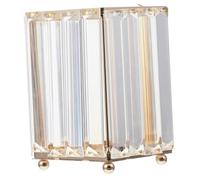 SHERCHPRY Crystal Desktop Makeup Brush Holder Gold Cosmetic Organizer Pen and Pencil Storage Container Compact Travel Friendly with Large Capacity for Cosmetics Toiletries Hair