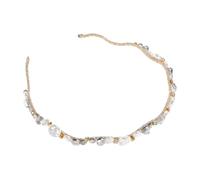 SHERCHPRY Crystal Pearl Headband Women Embellished Bling Hair Accessory Statement Sparkle Headpiece for Teens and Adults Fashion Hairband for Parties and Daily Wear