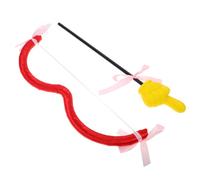 SHERCHPRY Cupid Bow and Arrow Set for Cosplay Valentine'S Day Romantic Angel Costume Prop with Yellow Finger and Red Bow for Party Supplies