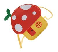 SHERCHPRY Cute Mushroom Crossbody Purse for Girls, PU Leather Shoulder Bag | Zipper Closure, Lightweight Portable Design, Outdoor Travel Use, Red Toddler Coin Wallet for Children
