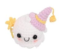 SHERCHPRY Cute Woolen Yarn Ghost Keychain Handcrafted Knitted Ghost Doll Adorable for Friends and Couples for Halloween Decor and Car Accessories