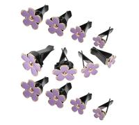 SHERCHPRY Daisy Car Air Vent Clip 12pcs Set Alloy Small Five-petal Flower Essential Oil Diffuser Clips with Purple Color for Women Car Scent Air Freshener Decoration