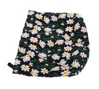 SHERCHPRY Daisy Floral Embroidered Makeup Bag Toiletry Handbag Durable Canvas Travel Pouch with Zipper for Women Stylish Vanity Container for Everyday Use