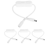 SHERCHPRY Dc Switch Extension Cable with On/off Button 2 4pcs Pvc and Copper Material, Two-core 5.5mm X 2.1mm Lamp Cord Switch Replacement for LED Hard Bars and Dimmers