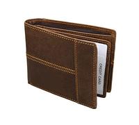 SHERCHPRY Degaussing Wallet for Men RFID Blocking Leather Wallet Mad Horse Leather Brown Short Design for Everyday Use