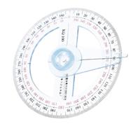 SHERCHPRY Degree Plastic Circle Protractor Tool Lightweight Drafting Ruler for Woodworking and Engineering, Multifunctional Geometry Protractor to Draw Complex Shapes for Beginners