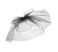 SHERCHPRY Delicate Gothic Black Veil Hair Clamp Wedding Headwear for Brides Romantic Female Party Headdress Skin Friendly Bridal Hair Decor for Banquets and Stage Performances