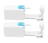 SHERCHPRY Disposable Ear Piercing Tools Kit 4pcs Low Pain Self Ear Piercing Device White Crystal and Small Studs for Women and Men