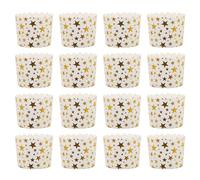 SHERCHPRY Disposable Paper Baking Cups Muffin Cups 50pcs with Bronzing Star Pattern, Golden Cake Liners Made of Paper and Pe Film, High-Temperature Resistant for Bakeries and Food Trucks