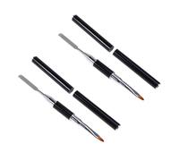 SHERCHPRY Double Head Gel Nail Art Brush 2pcs Dual-ended Extension Gel Brush for Manicure Tool Professional Nail Art Suitable for Home Use and Salon