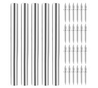 SHERCHPRY Double-Headed Skirting Thread Seamless Nails with Sleeve Tool Invisible Baseboard Trim Fasteners for DIY Home Improvement Galvanized Iron Construction No Mark Installation Fit for