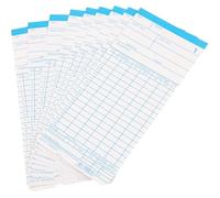 SHERCHPRY Double-Sided Attendance Time Cards for Office Use Paper Sheets 7.28X3.35In Record Employee Clocking in and Out with Electronic Time Clock