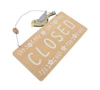 SHERCHPRY Double-sided Wooden Open Closed Sign for Storefront Door, Orange Rustic Hanging Signboard for Restaurants and Bakery Stands, Enhances Customer Convenience and Store Appeal