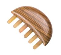 SHERCHPRY Durable Buffalo Horn Wide Tooth Comb Ergonomic Hairbrush for Creative Styling Scalp Massage Coarse Tooth Design for Easy Detangling Stress Relief for Practical Hair Care