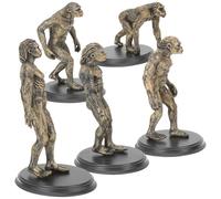 SHERCHPRY Educational Human Evolution Primate Plastic Model Set 5pcs - Science Experiment for Learning Human History and Prehistoric Primate Figures