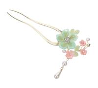 SHERCHPRY Elegant Chinese Style Hairpin with Glazes Flower Design Retro Handmade Hair Chopsticks for Women for Weddings Cosplay Parties and Dancing Unique Shaped Hair Accessory