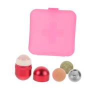 SHERCHPRY Elegant Metal Jade Ball Face Roller Gua Sha Tool Under Eye Castor Oil Roller Eye Care Massager Facial Sculpting