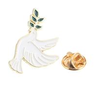 SHERCHPRY Elegant Peace Dove Lapel Pin for Women Featuring Alloy Material and Wear Resistance, for Daily Life and Gifting, Stylish White Brooch with Flying Bird and Olive Branch Design