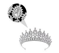 SHERCHPRY Elegant Rhinestone Bridal Crown Headdress for Weddings Parties and Special Occasions Delicate Hair Silver Color