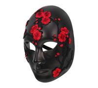 SHERCHPRY Embroidery Applique Full Face for Women Lightweight Breathable Festival Party Supply Vintage Antique Style Mexican Carnival Cosplay Accessory