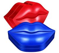 SHERCHPRY Exfoliating Lip Masks 2-box Set Red and Blue Moisturizing Lip Care Tool Portable for Home Use to Hydrate Repair Nourish